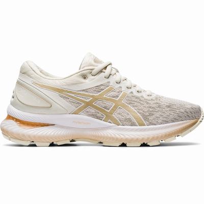 Női Asics Gel-Nimbus 22 Knit Stabil Futócipő AS9382174 Bézs/Arany